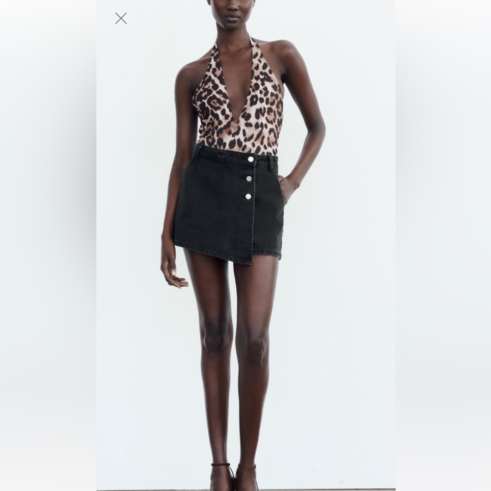 Zara denim skort
